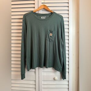 Carhartt Green Long Sleeve Pocket Tee